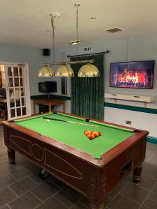Pool Room at Stanton Club - pool table, tv and sound system