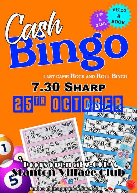 Bingo Poster Cotswolds - 25h October