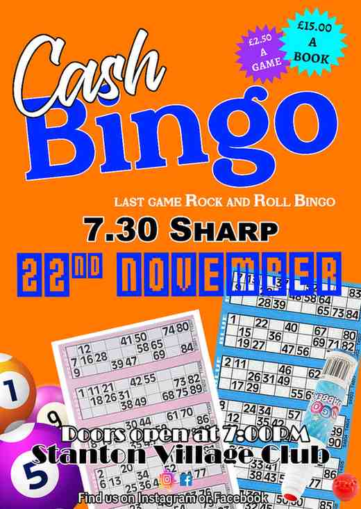 Bingo Poster Cotswolds - 22nd November