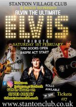 Elvis Tribute Worcesershire - Alvin Poster - 1st February