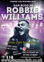 Robbie Williams Tribute Gloucestershire - Dan Budd Poster