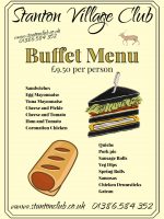 Stanton Club Buffet Menu